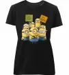 Жіноча преміум футболка Minions Чорний фото