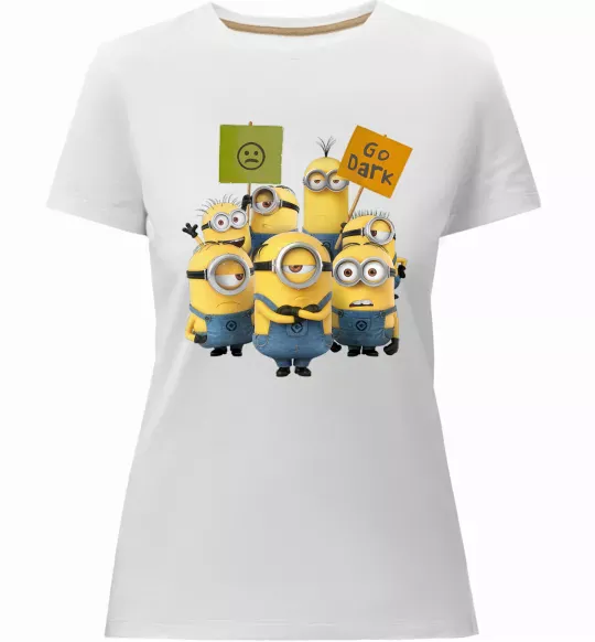 Жіноча преміум футболка Minions Білий фото