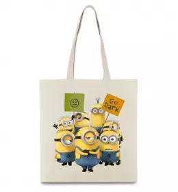 Эко-сумка Міньйон та багато бананів Бежевый фото