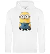 Мужская толстовка (худи) Minion look Белый фото