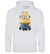 Мужская толстовка (худи) Minion look Серый меланж фото
