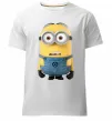 Мужская премиум футболка Minion look Белый фото