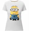 Женская премиум футболка Minion look Белый фото