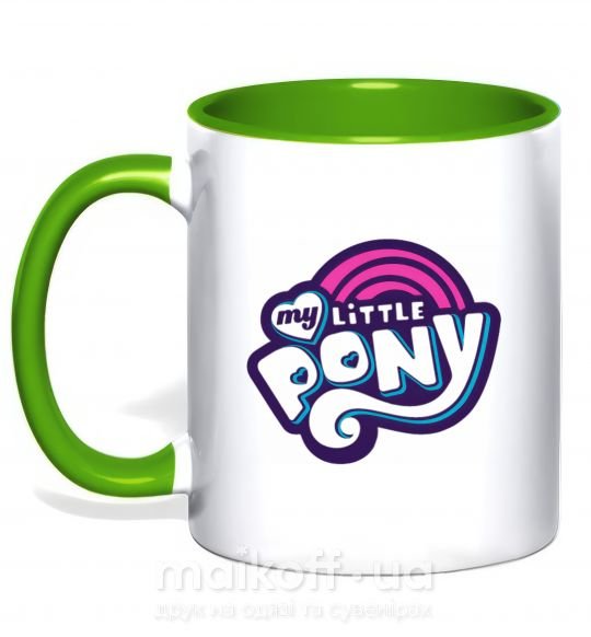 Чашка з кольоровою ручкою Logo My Little Pony Зелений фото