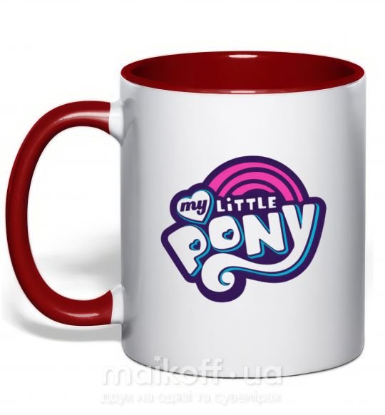 Чашка з кольоровою ручкою Logo My Little Pony Червоний фото