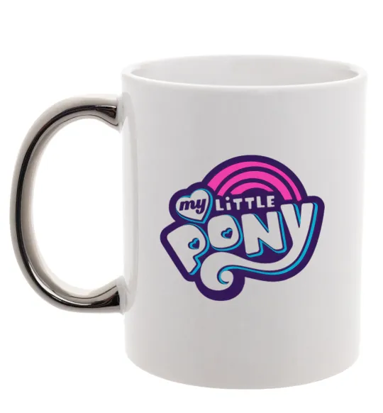 Чашка с цветной ручкой Logo My Little Pony Серебро фото