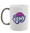 Чашка с цветной ручкой Logo My Little Pony Серебро фото