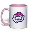 Чашка з кольоровою ручкою Logo My Little Pony Ніжно рожевий фото