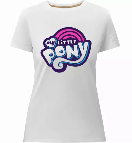Женская премиум футболка Logo My Little Pony Белый фото