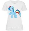 Жіноча футболка Rainbow pony Білий фото