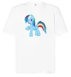 Футболка Оверсайз Rainbow pony Білий фото