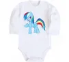 Детский боди Rainbow pony Белый фото