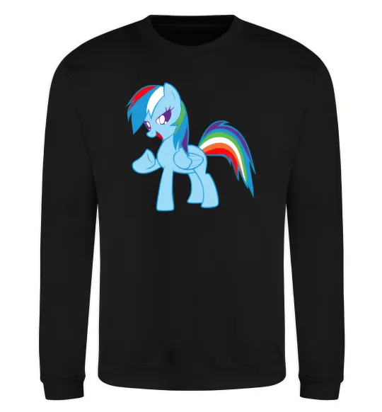 Свитшот Rainbow pony Черный фото