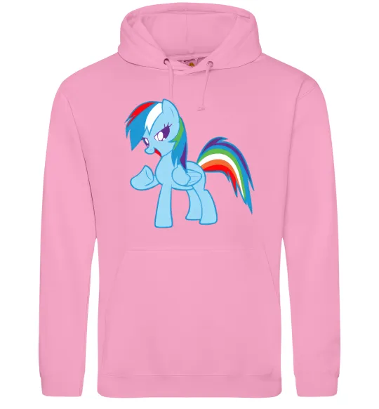 Чоловіча толстовка (худі) Rainbow pony Рожевий фото