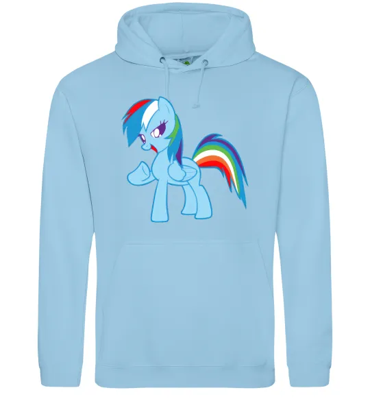 Чоловіча толстовка (худі) Rainbow pony Блакитний фото