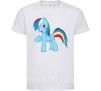 Дитяча футболка Rainbow pony Білий фото