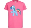 Дитяча футболка Rainbow pony Яскраво-рожевий фото