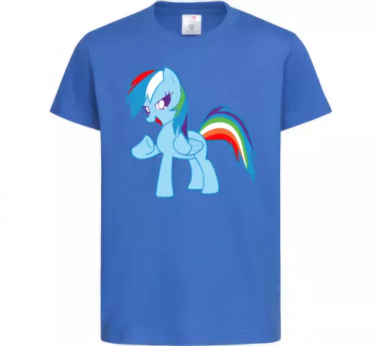 Дитяча футболка Rainbow pony Яскраво-синій фото