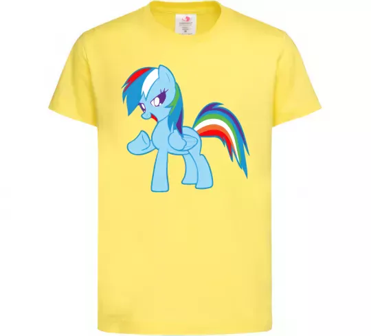 Дитяча футболка Rainbow pony Лимонний фото