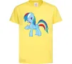 Дитяча футболка Rainbow pony Лимонний фото