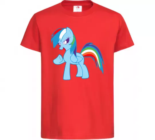 Дитяча футболка Rainbow pony Червоний фото