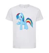 Дитяча футболка Rainbow pony Білий фото