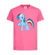 Дитяча футболка Rainbow pony Яскраво-рожевий фото