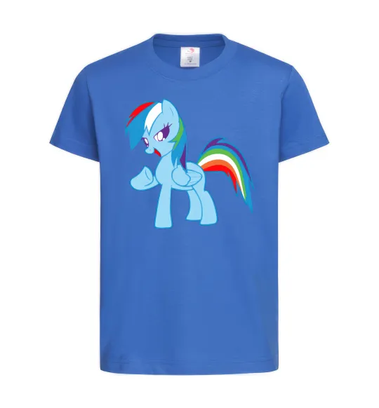 Дитяча футболка Rainbow pony Яскраво-синій фото