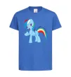Дитяча футболка Rainbow pony Яскраво-синій фото