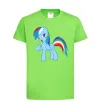 Дитяча футболка Rainbow pony Лаймовий фото