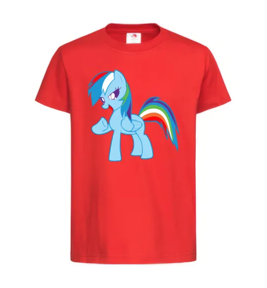 Дитяча футболка Rainbow pony Червоний фото