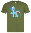 Чоловіча футболка Rainbow pony Оливковий Чоловіча футболка Rainbow pony Оливковий фото