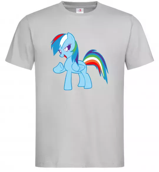 Чоловіча футболка Rainbow pony Сірий фото