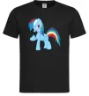 Чоловіча футболка Rainbow pony Чорний Чоловіча футболка Rainbow pony Чорний фото