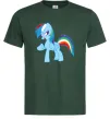 Чоловіча футболка Rainbow pony Темно-зелений Чоловіча футболка Rainbow pony Темно-зелений фото