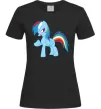 Жіноча футболка Rainbow pony Чорний Жіноча футболка Rainbow pony Чорний фото