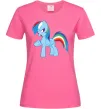 Жіноча футболка Rainbow pony Яскраво-рожевий Жіноча футболка Rainbow pony Яскраво-рожевий фото