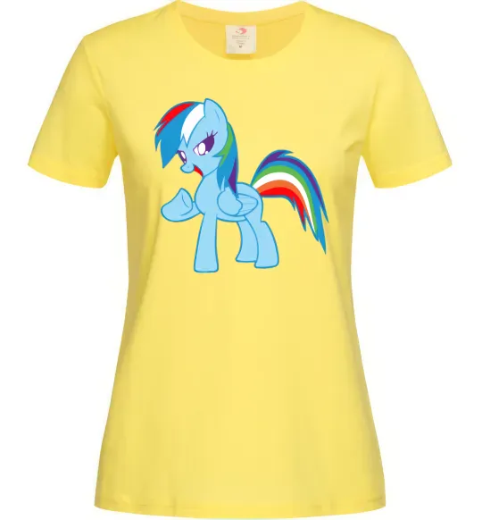 Жіноча футболка Rainbow pony Лимонний фото