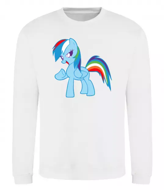 Світшот Rainbow pony Білий фото