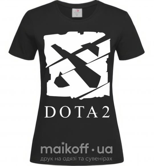 Женская футболка Cool logo DOTA Черный фото