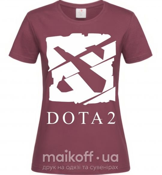 Женская футболка Cool logo DOTA Бордовый фото