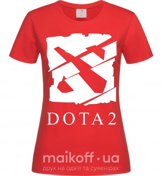 Женская футболка Cool logo DOTA Красный фото