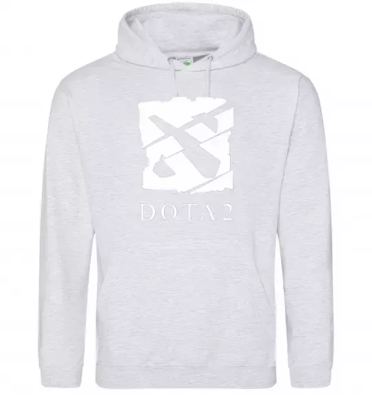 Женская толстовка (худи) Cool logo DOTA Серый меланж фото