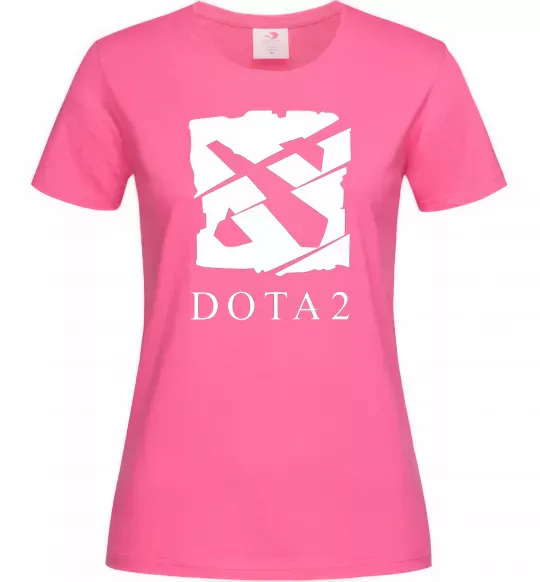 Жіноча футболка Cool logo DOTA Яскраво-рожевий фото