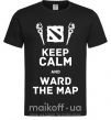 Чоловіча футболка Keep calm and ward the map Чорний фото