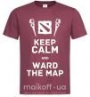 Мужская футболка Keep calm and ward the map Бордовый фото