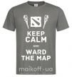 Чоловіча футболка Keep calm and ward the map Графіт фото