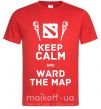 Чоловіча футболка Keep calm and ward the map Червоний фото