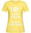Женская футболка Keep calm and ward the map Лимонный фото