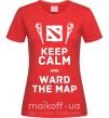 Жіноча футболка Keep calm and ward the map Червоний фото